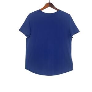 Lululemon Love Crew Neck T-Shirt Psychic Blue 8 SS Curved Hem Cotton Stretch